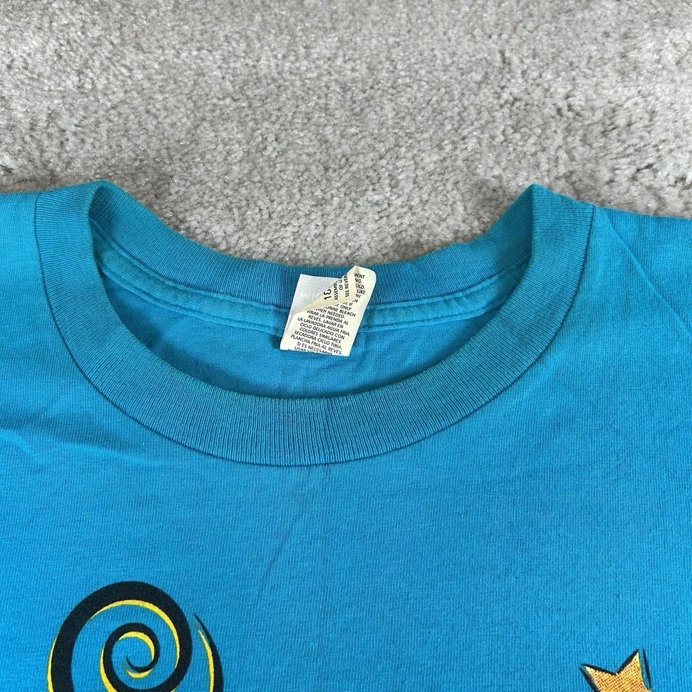 Vintage 90s Mickey And Minnie Mouse Walt Disney Big Graphic T-Shirt Size XL Blue